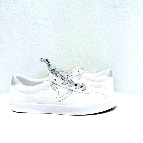 Vans Metallic Vintage Suede Marshmallow Silver Unisex Sneakers Sz W 8.5 M 7 NEW - Picture 3 of 10